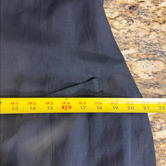 Vintage Jean Paul Black Button Front Midi Dress Sleeveless Tie Back Size M - Picture 8 of 8